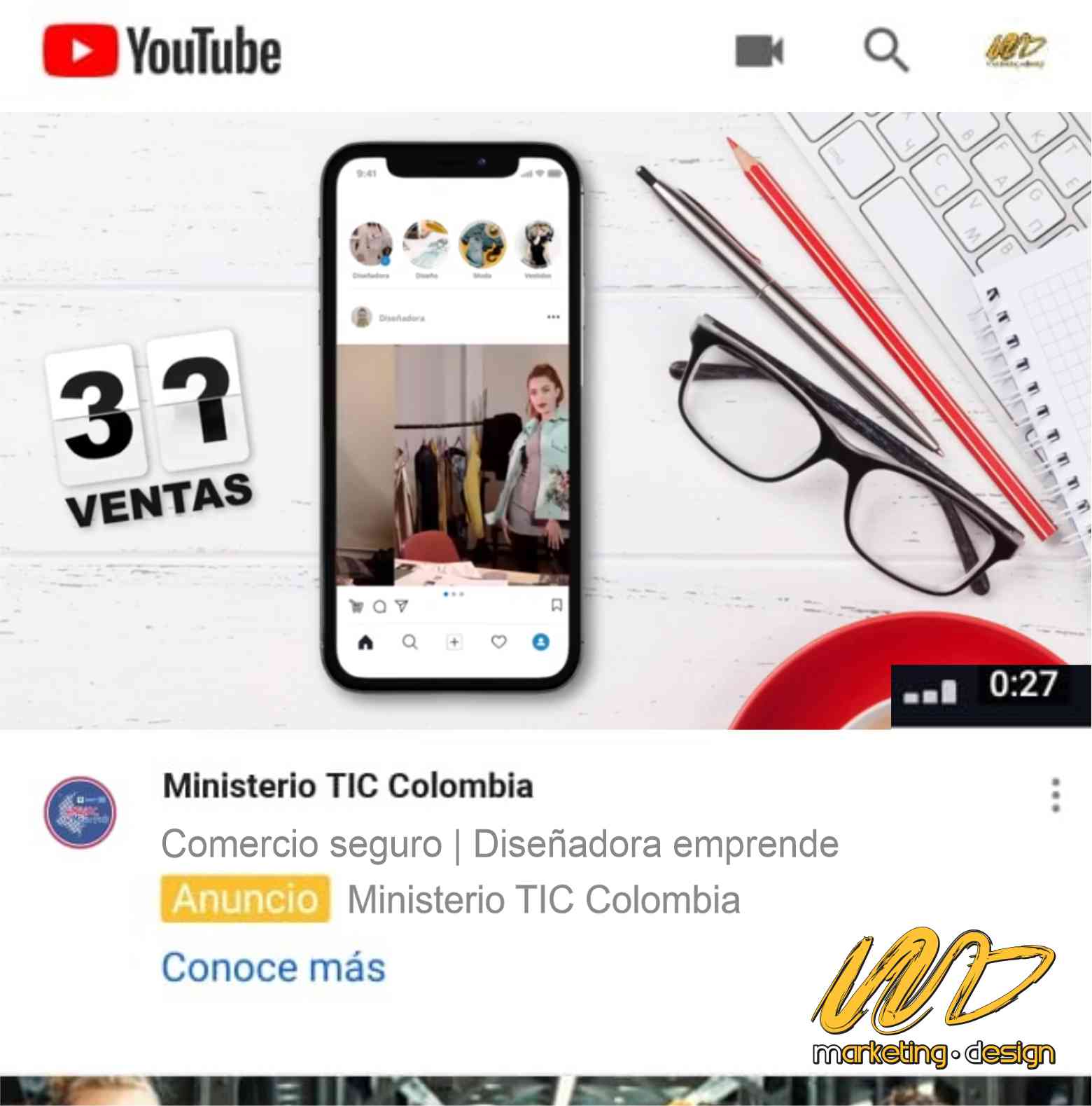 Clientes Pauta YouTube Marketing Design 1903